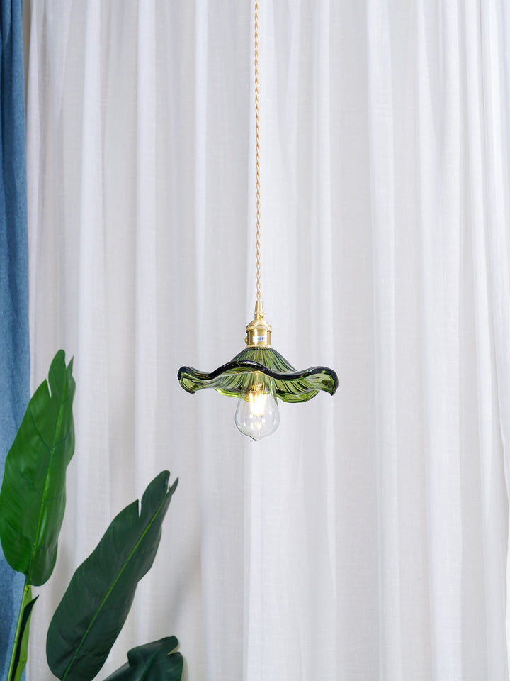 Szklana Lampa z Kwiatem Hibiskusa