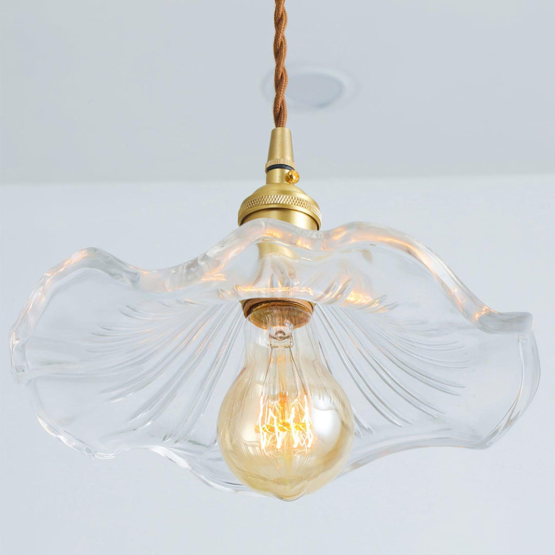 Szklana Lampa z Kwiatem Hibiskusa