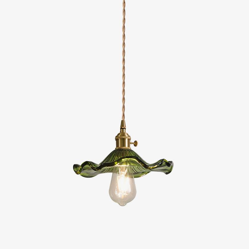 Szklana Lampa Wisząca w Kształcie Kwiatu Hibiskusa