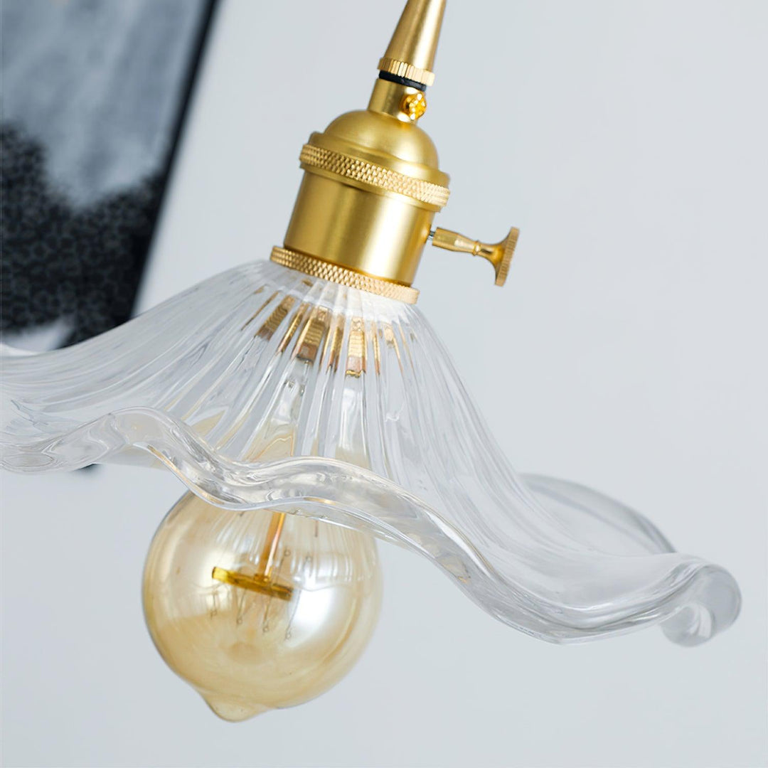 Szklana Lampa z Kwiatem Hibiskusa