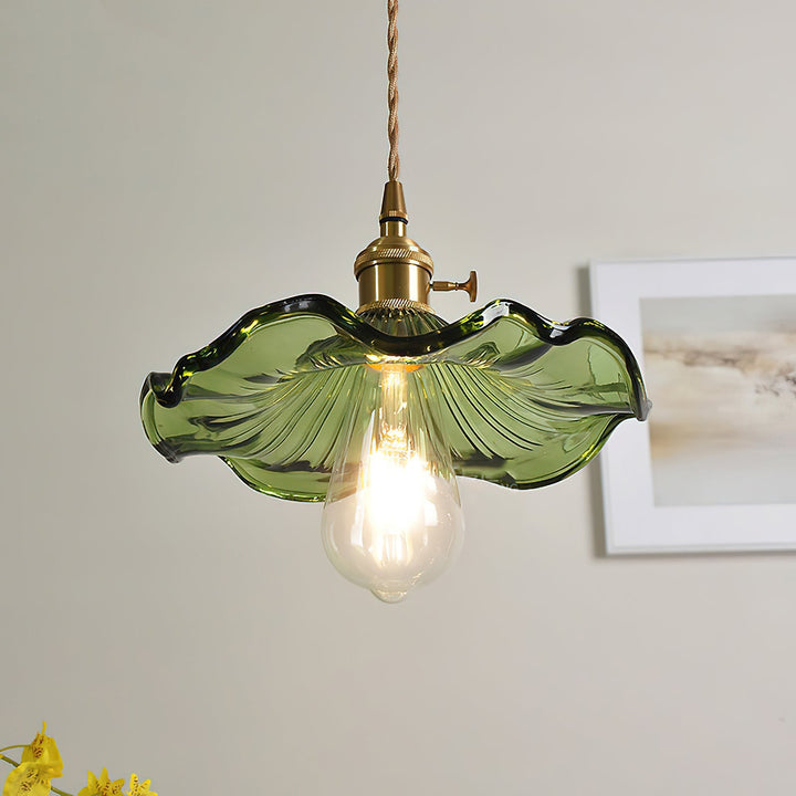 Szklana Lampa z Kwiatem Hibiskusa