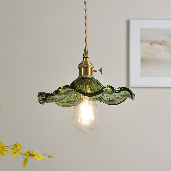 Szklana Lampa z Kwiatem Hibiskusa