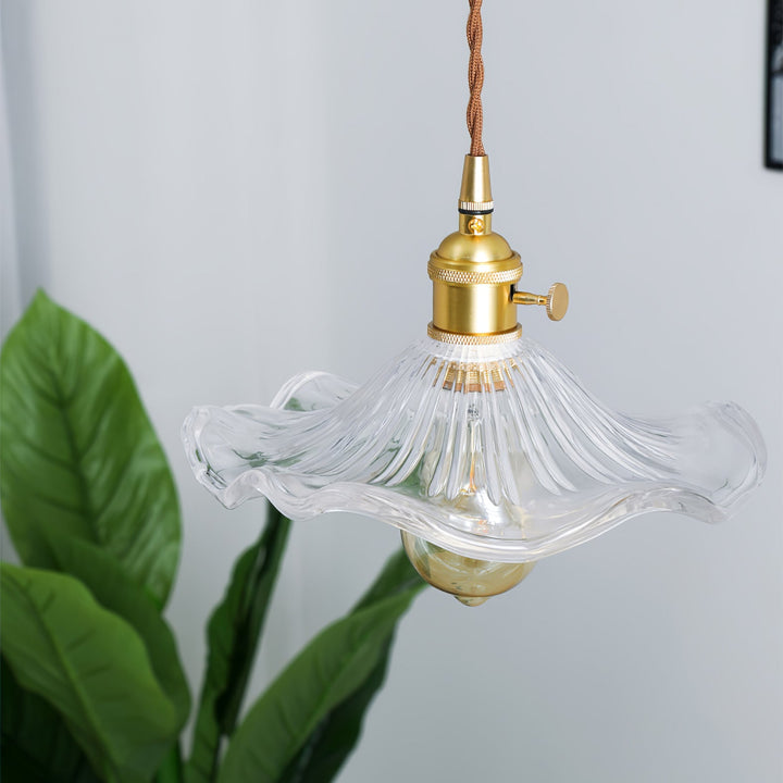 Szklana Lampa z Kwiatem Hibiskusa