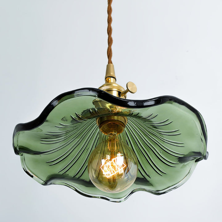 Szklana Lampa z Kwiatem Hibiskusa