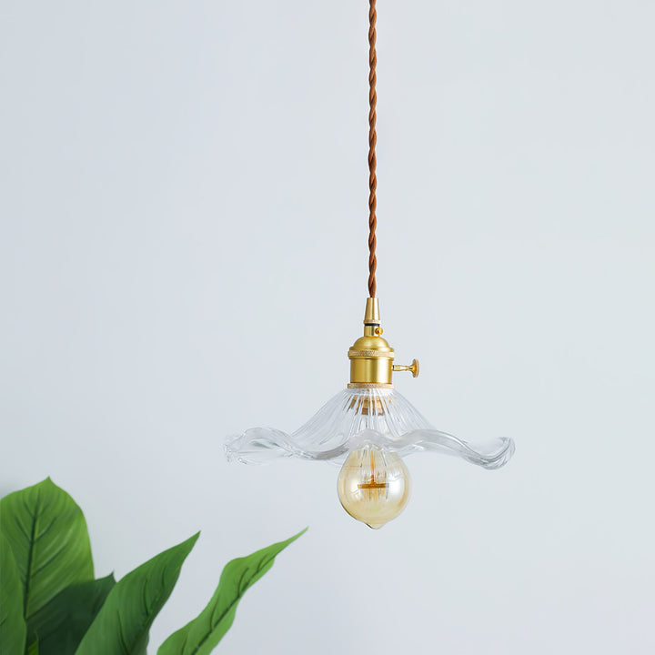 Szklana Lampa z Kwiatem Hibiskusa
