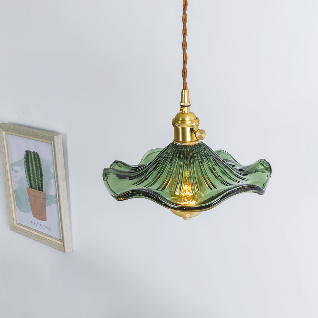 Szklana Lampa z Kwiatem Hibiskusa
