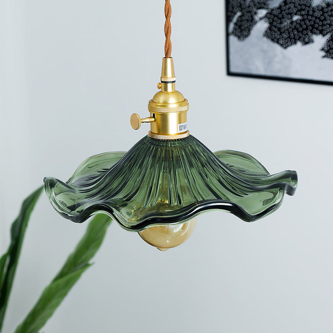 Szklana Lampa z Kwiatem Hibiskusa