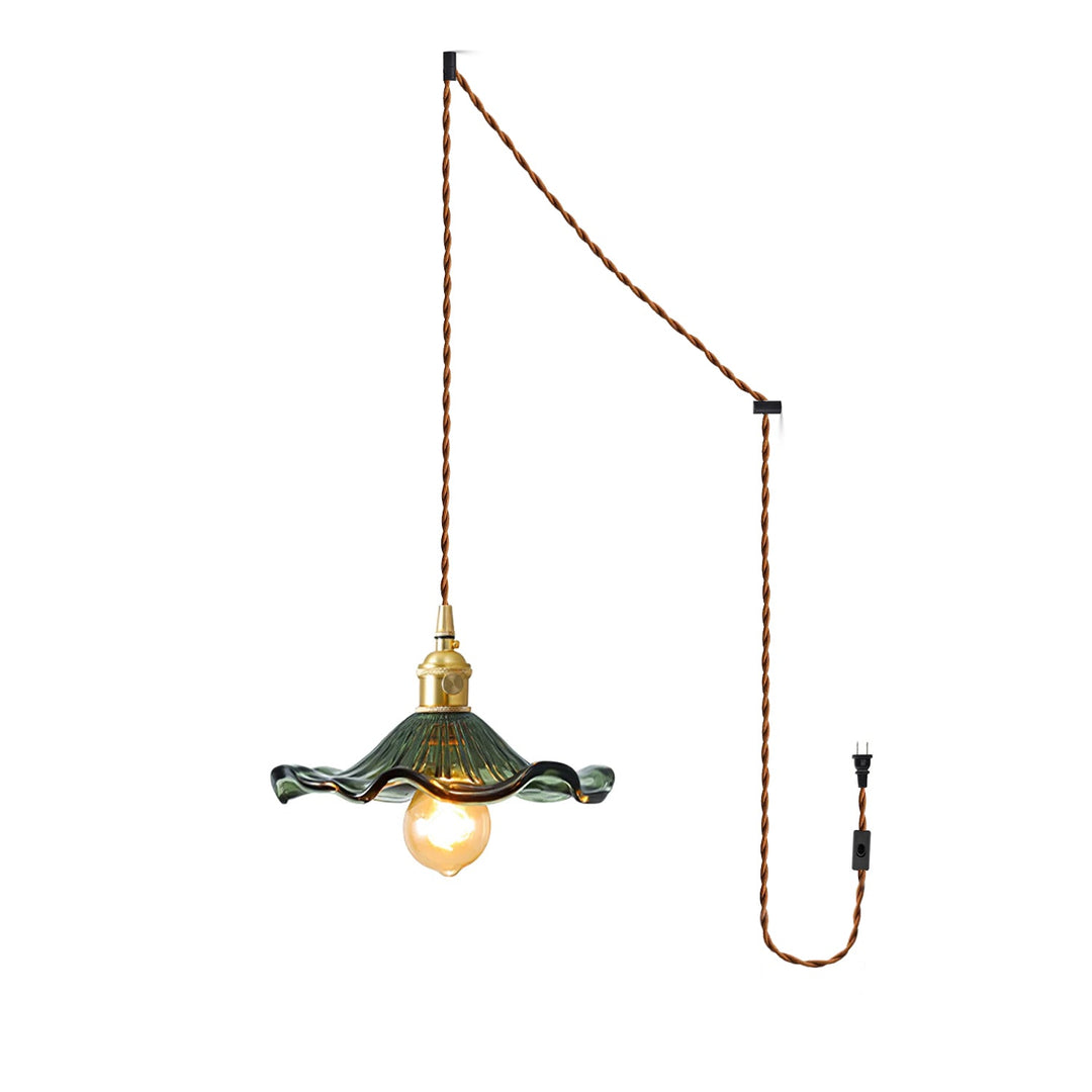 Szklana Lampa z Kwiatem Hibiskusa