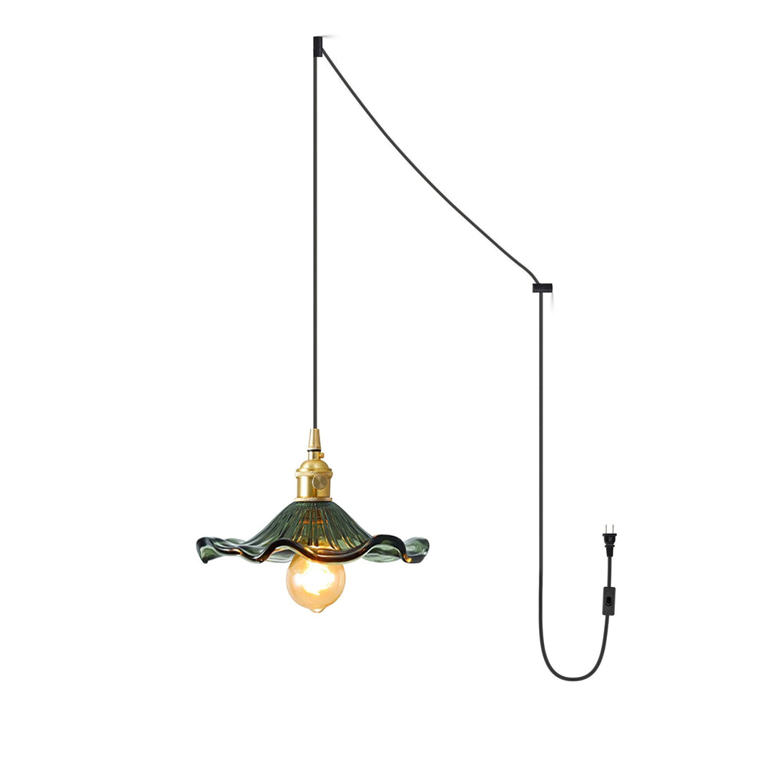 Szklana Lampa z Kwiatem Hibiskusa