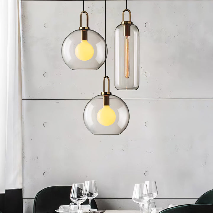Lampa wisząca Pendulum z szklanym kloszem