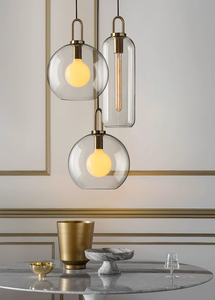 Lampa wisząca Pendulum z szklanym kloszem