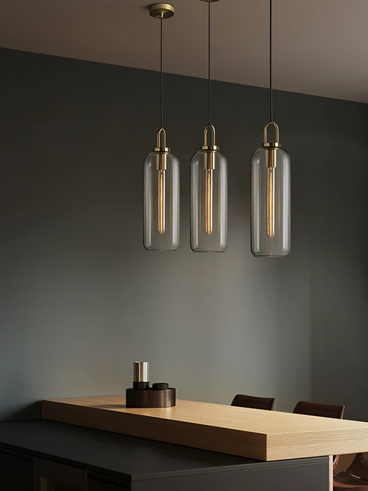 Lampa wisząca Pendulum z szklanym kloszem