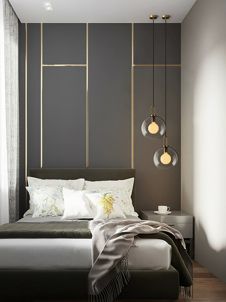 Lampa wisząca Pendulum z szklanym kloszem