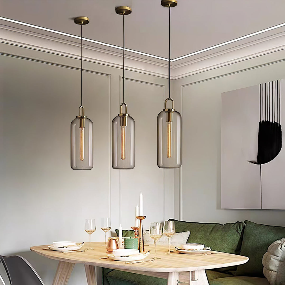 Lampa wisząca Pendulum z szklanym kloszem