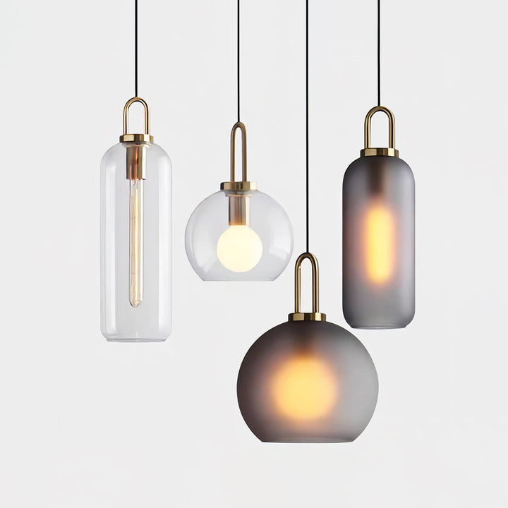 Lampa wisząca Pendulum z szklanym kloszem