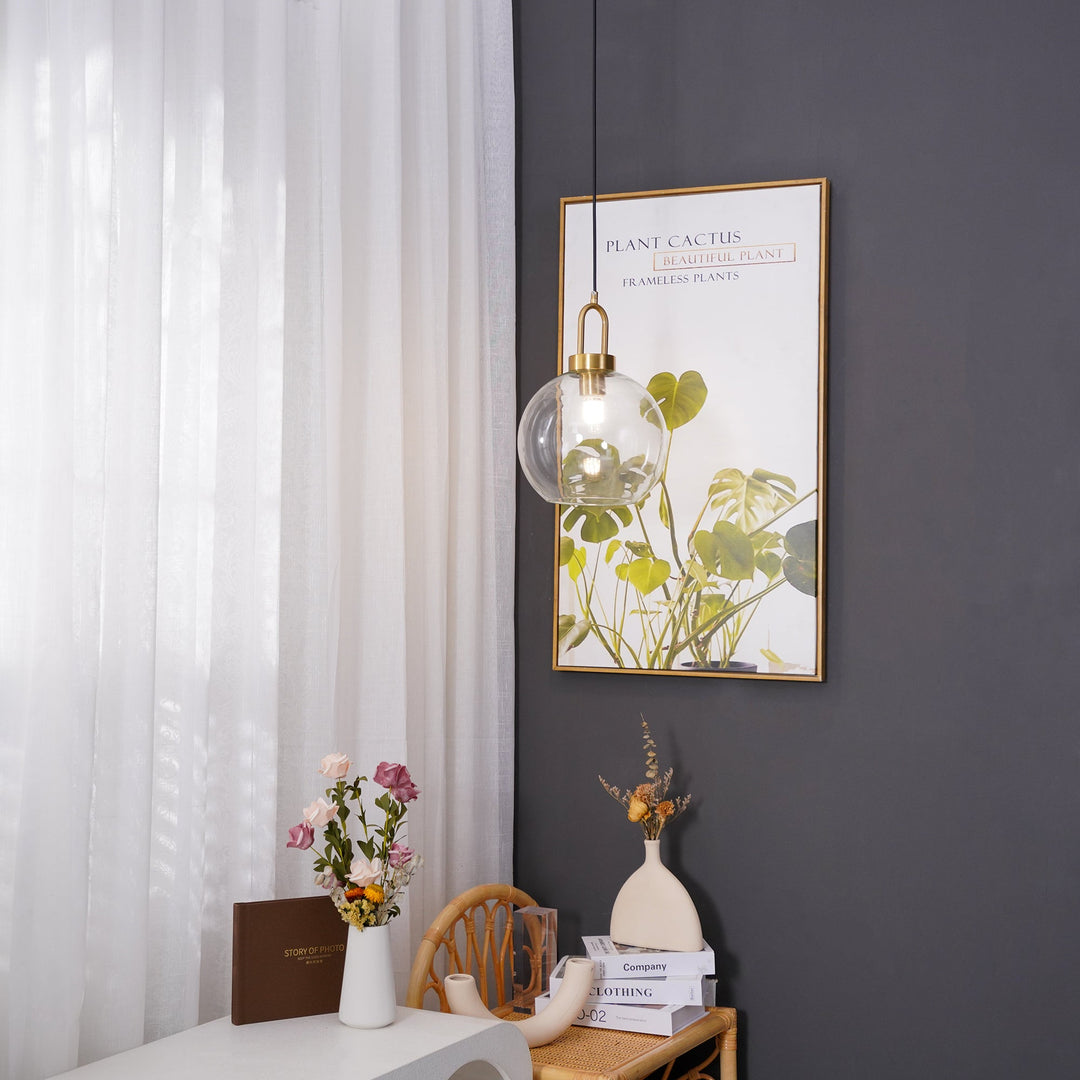Lampa wisząca Pendulum z szklanym kloszem