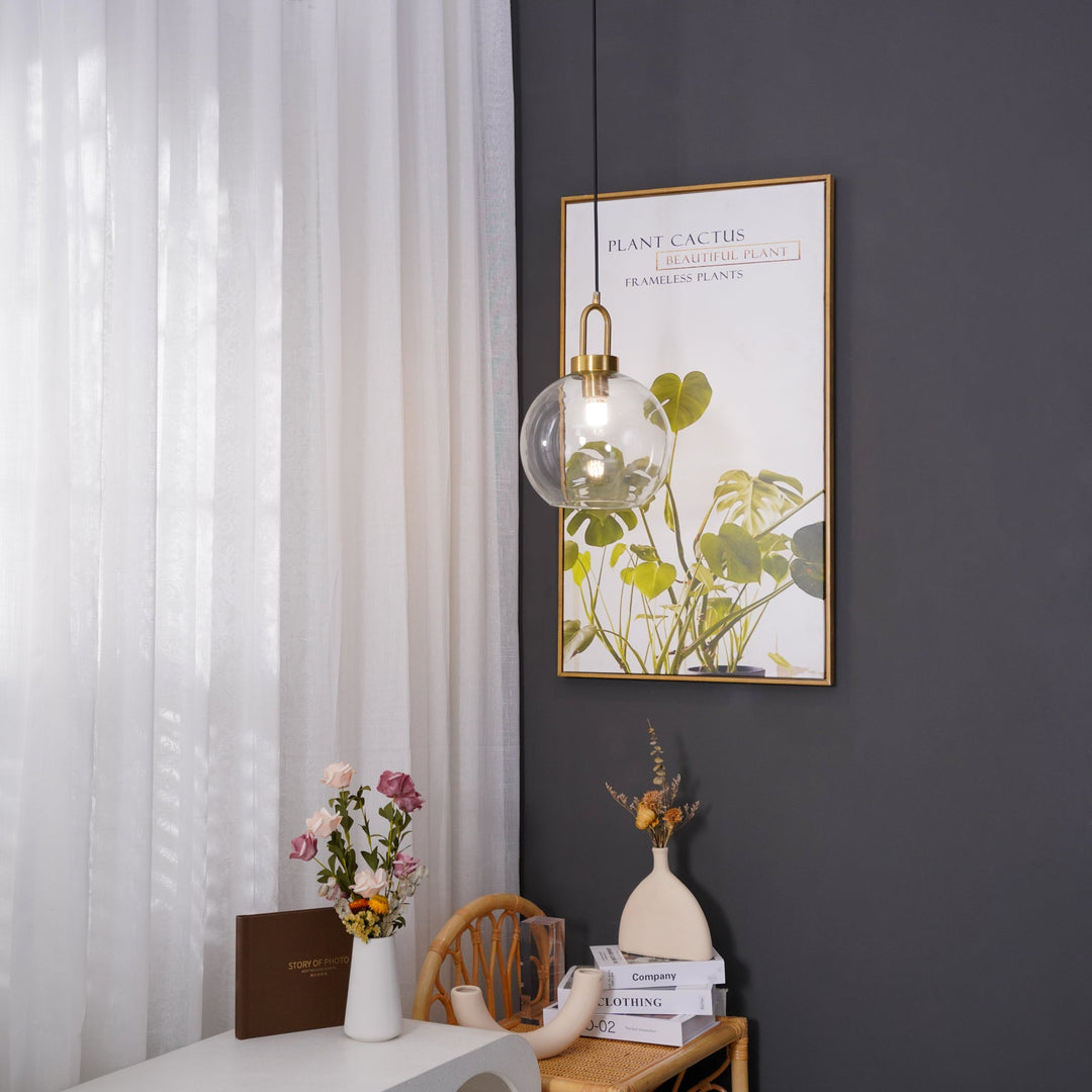 Lampa wisząca Pendulum z szklanym kloszem