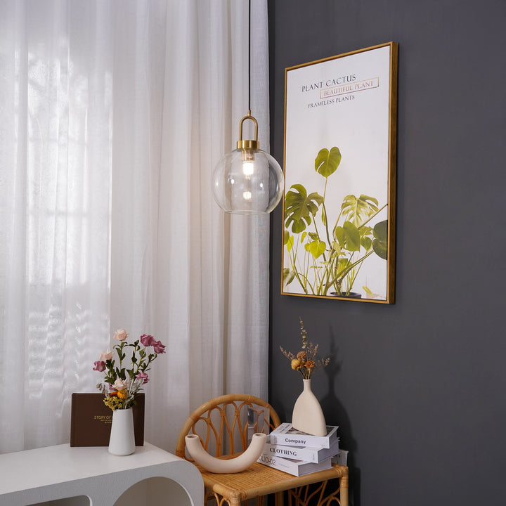 Lampa wisząca Pendulum z szklanym kloszem