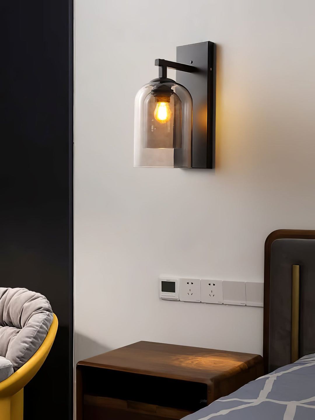 Szklana Lampa Ścienna Tubularna