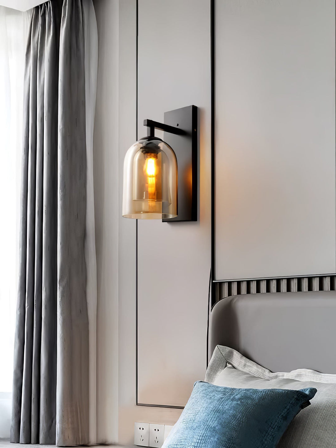 Szklana Lampa Ścienna Tubularna