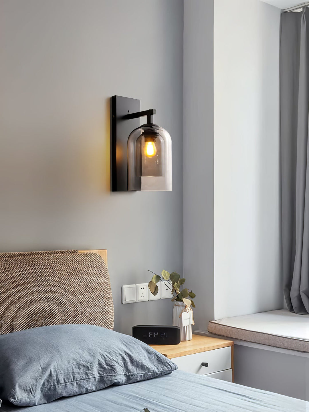 Szklana Lampa Ścienna Tubularna