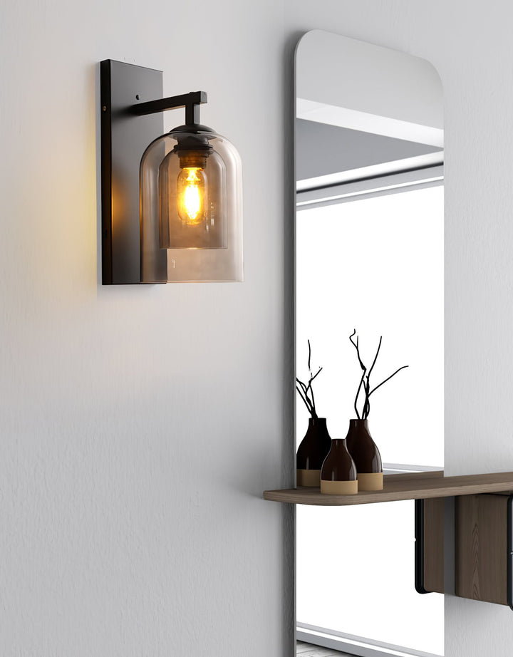 Szklana Lampa Ścienna Tubularna