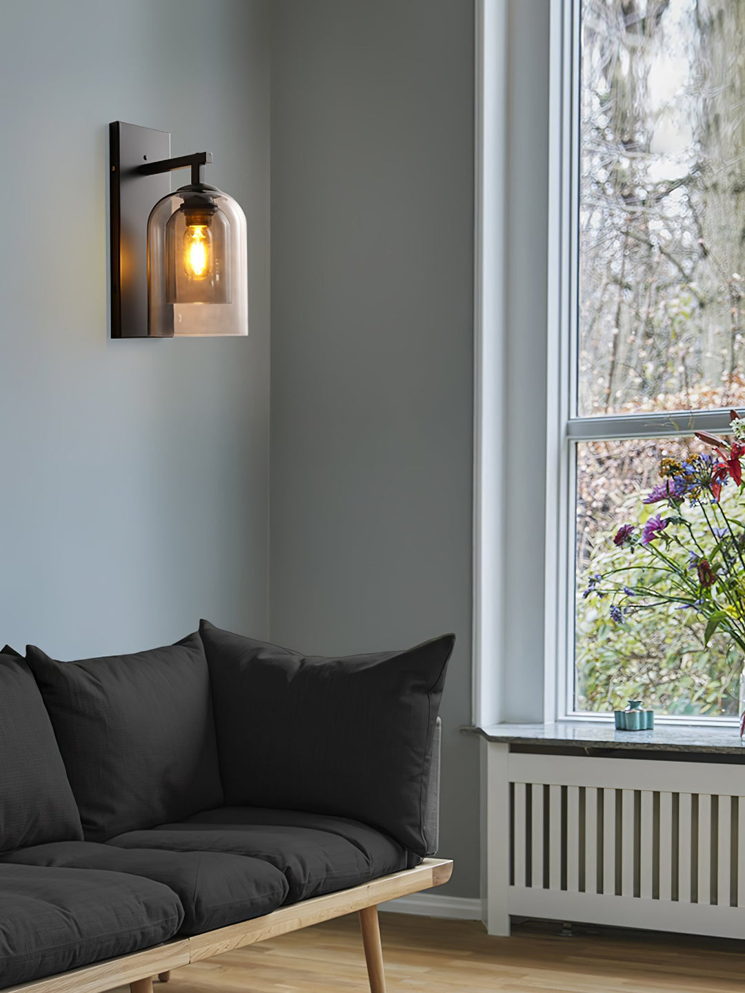 Szklana Lampa Ścienna Tubularna