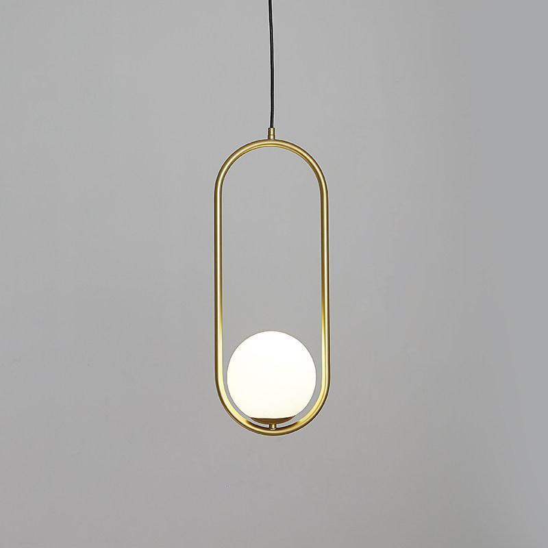 Mosiężna lampa wisząca Loop