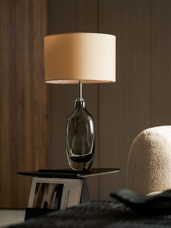 Lampa stołowa z kryształu pokrytego szkłem