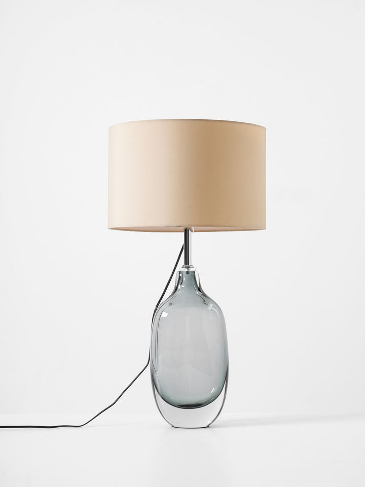 Lampa stołowa z kryształu pokrytego szkłem
