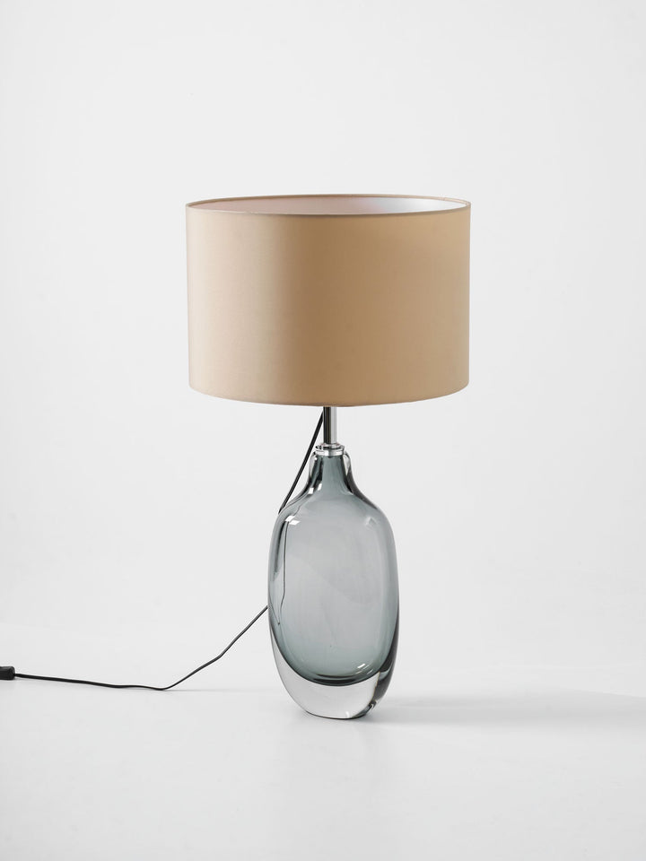 Lampa stołowa z kryształu pokrytego szkłem