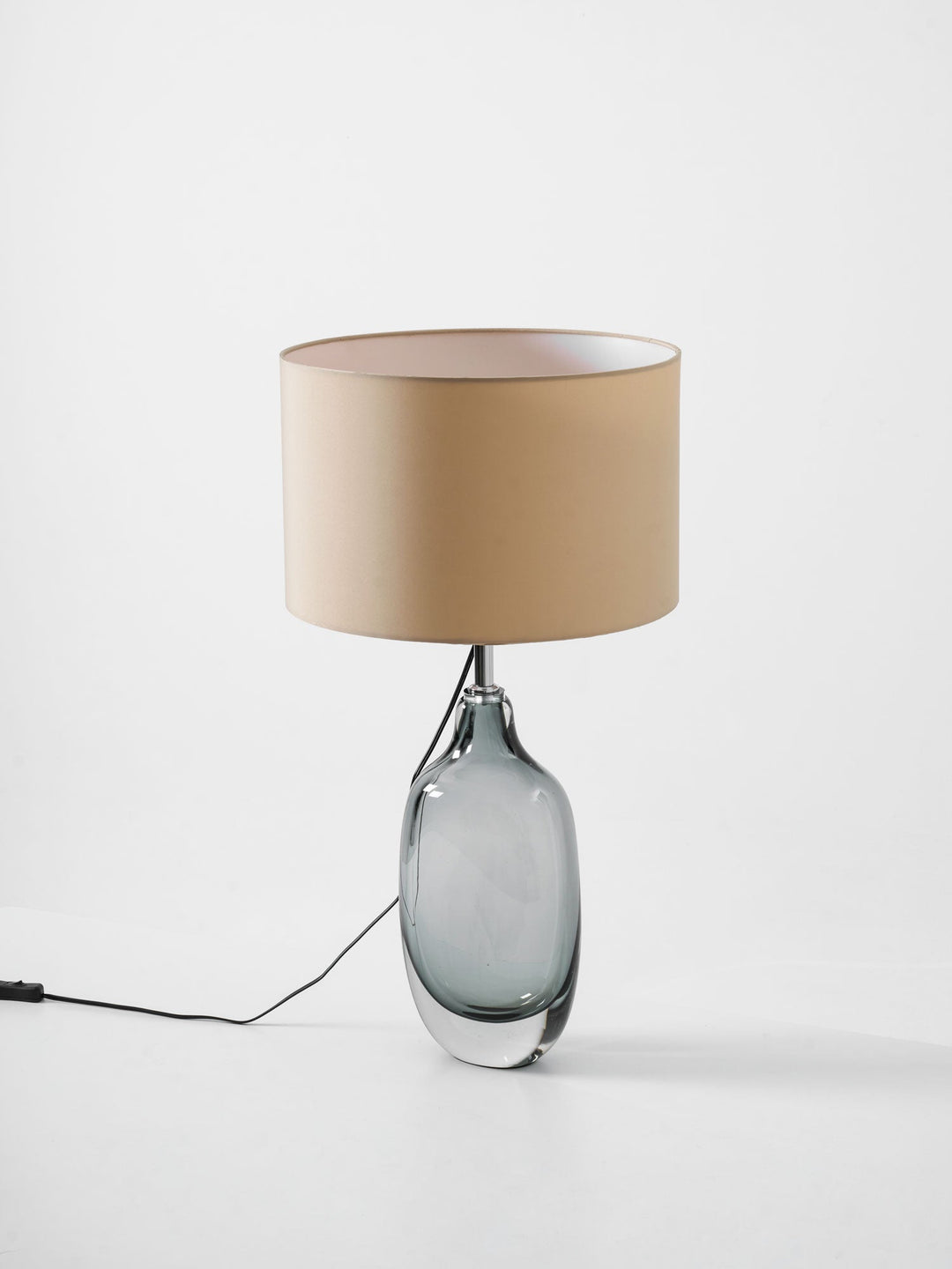 Lampa stołowa z kryształu pokrytego szkłem