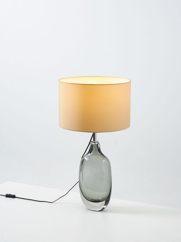 Lampa stołowa z kryształu pokrytego szkłem