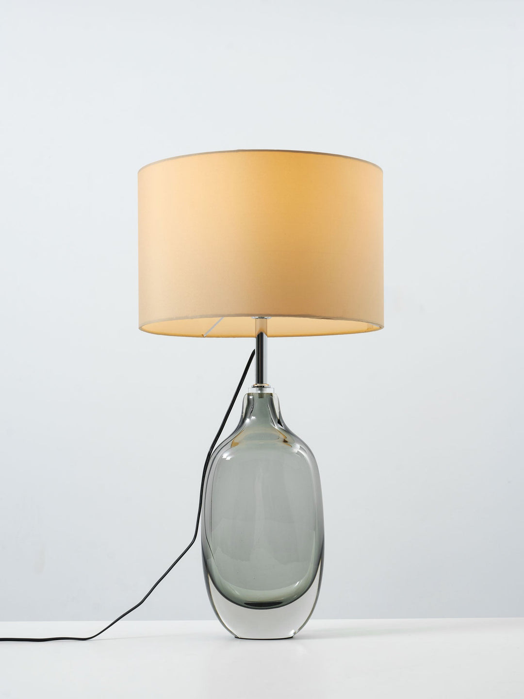 Lampa stołowa z kryształu pokrytego szkłem