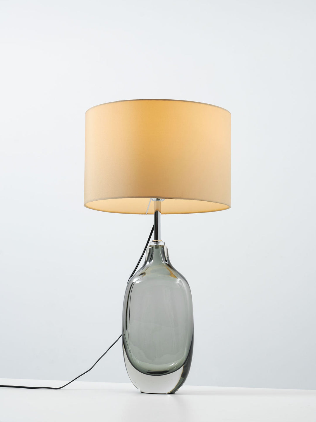 Lampa stołowa z kryształu pokrytego szkłem