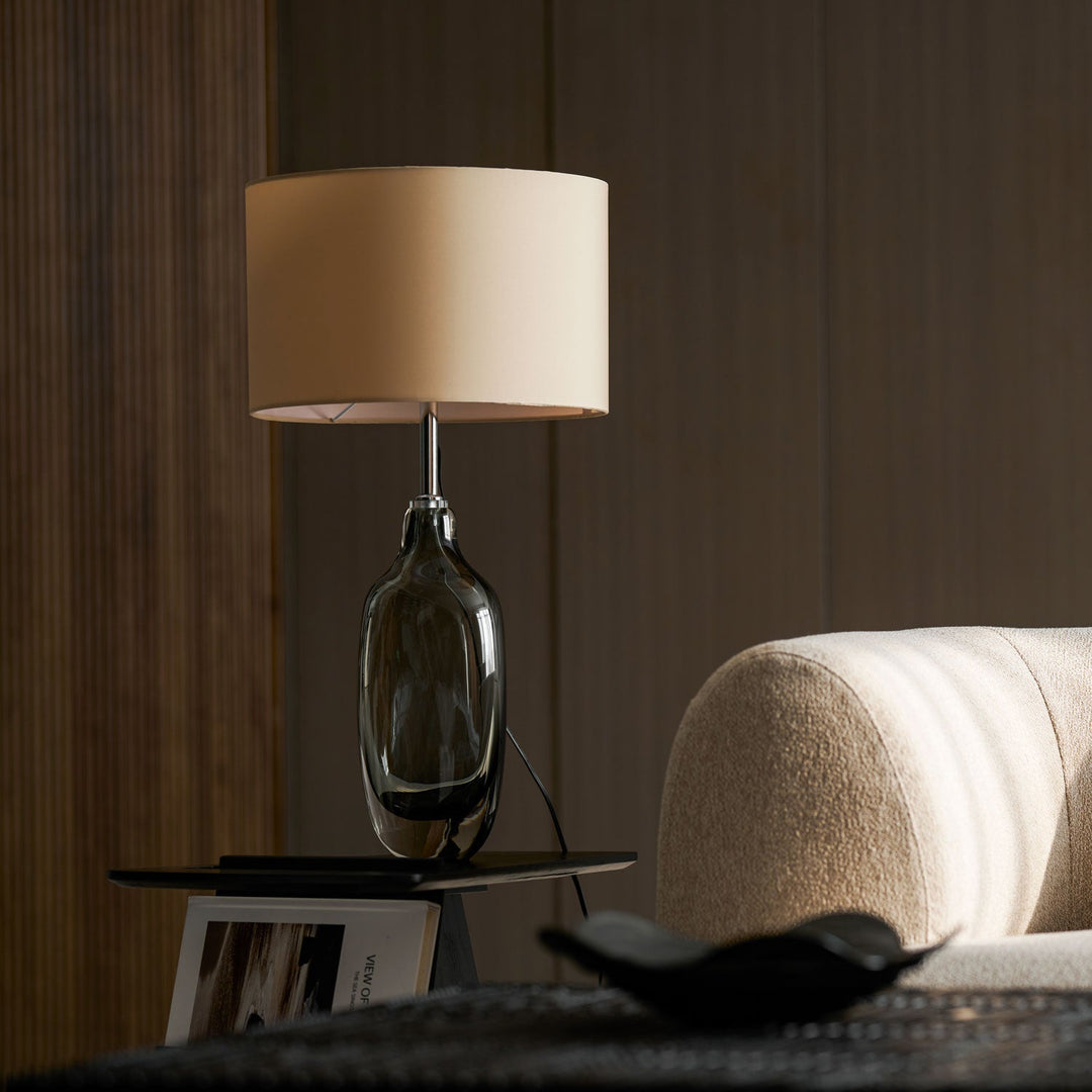 Lampa stołowa z kryształu pokrytego szkłem