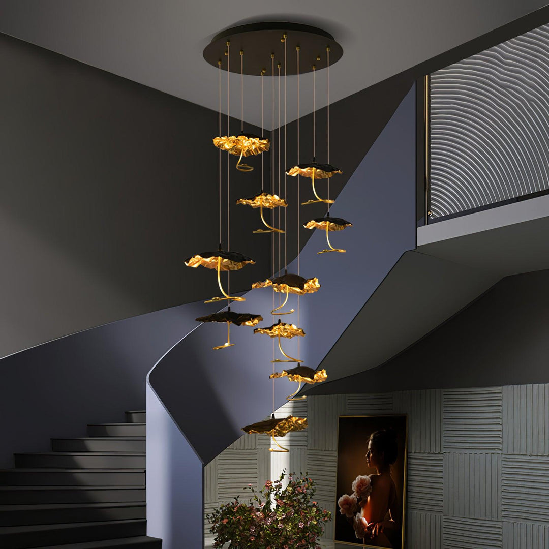 Żyrandol Konstelacja Aviary z Mosiądzu
