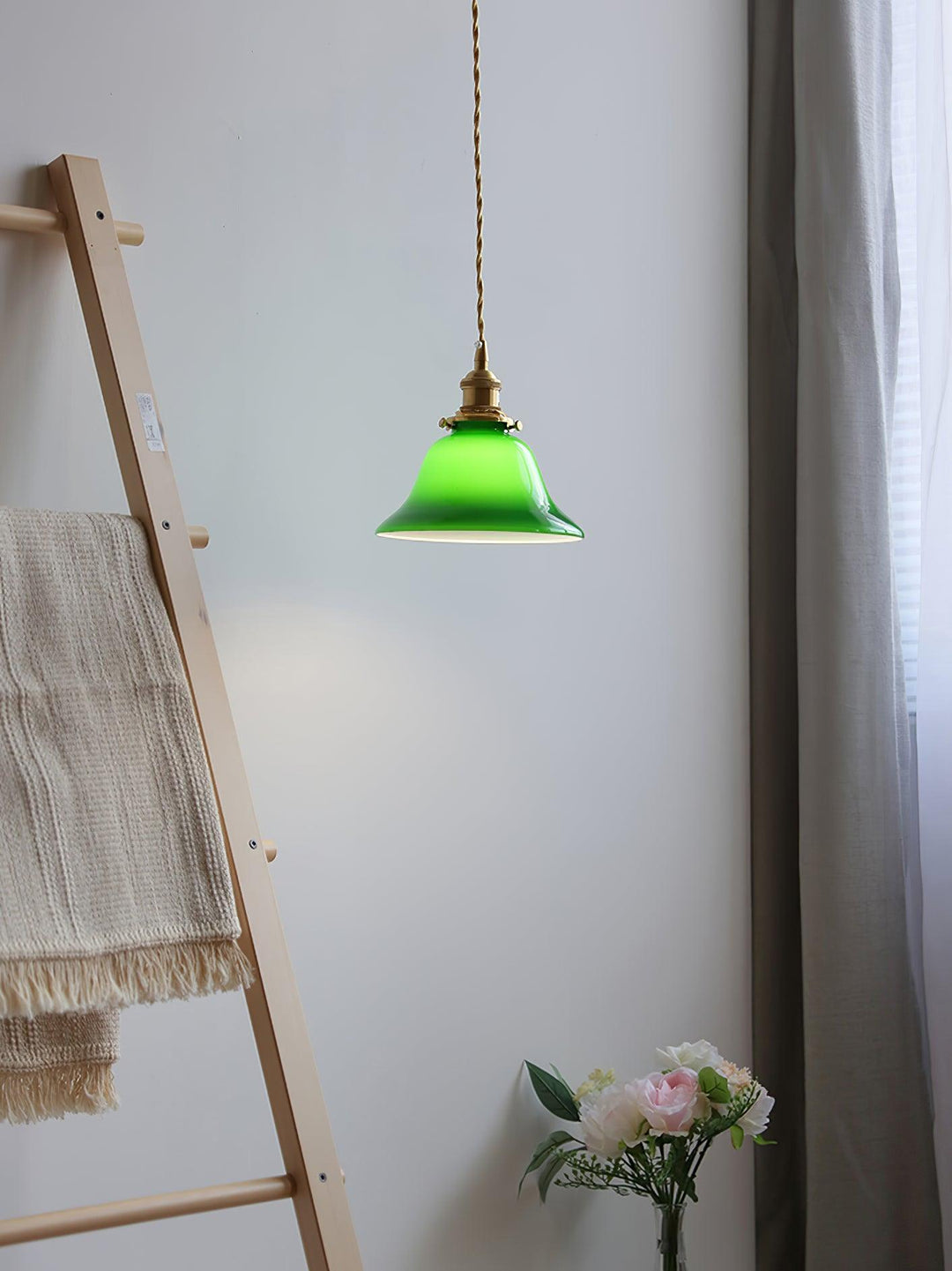 Zielona Lampa Wisząca Bell