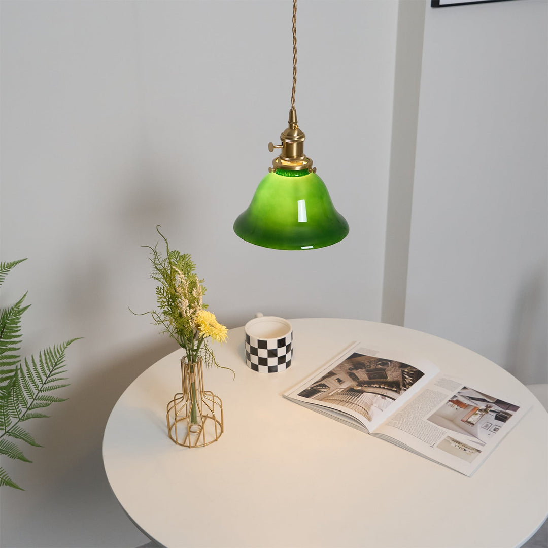 Zielona Lampa Wisząca Bell