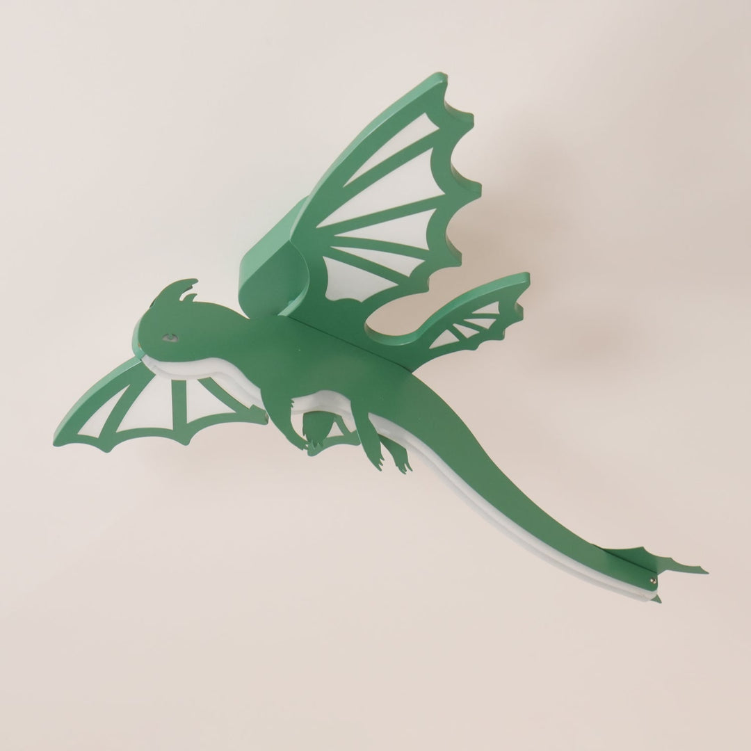 Zielona Lampa sufitowa w kształcie dinozaura