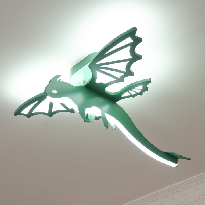 Zielona Lampa sufitowa w kształcie dinozaura