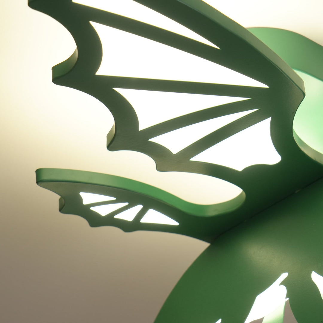 Zielona Lampa sufitowa w kształcie dinozaura