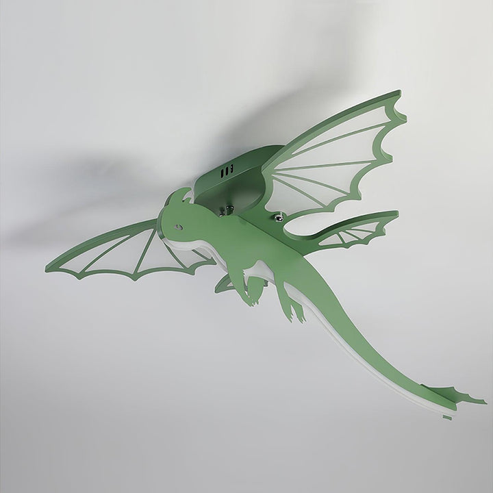 Zielona Lampa sufitowa w kształcie dinozaura