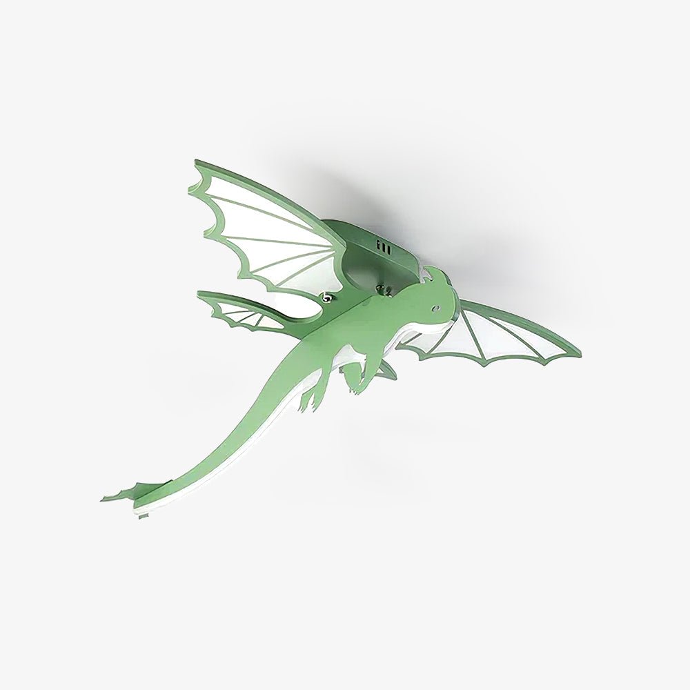 Zielona Lampa sufitowa w kształcie dinozaura
