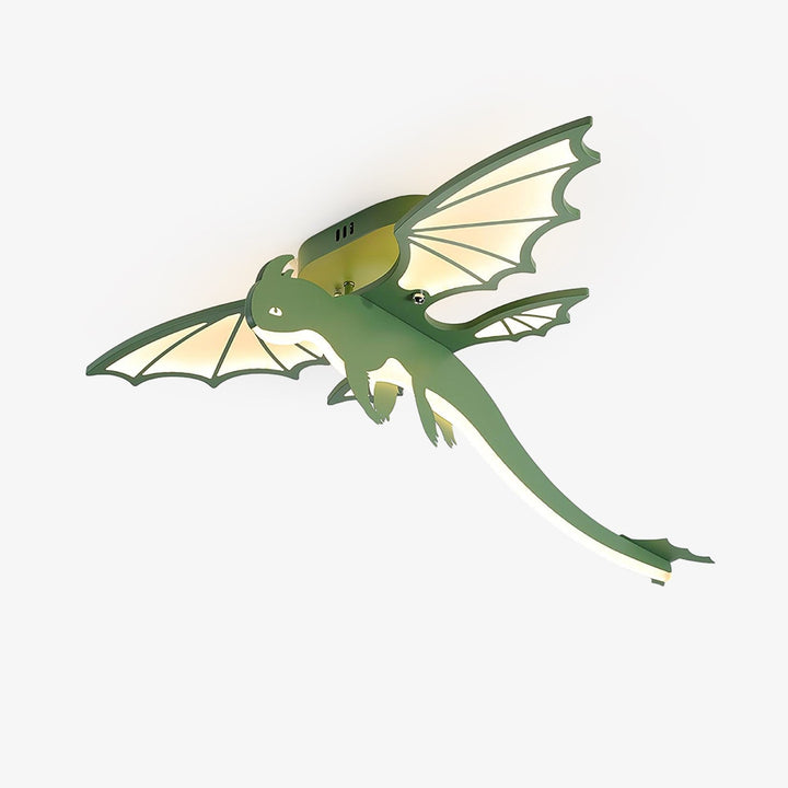 Zielona Lampa sufitowa w kształcie dinozaura