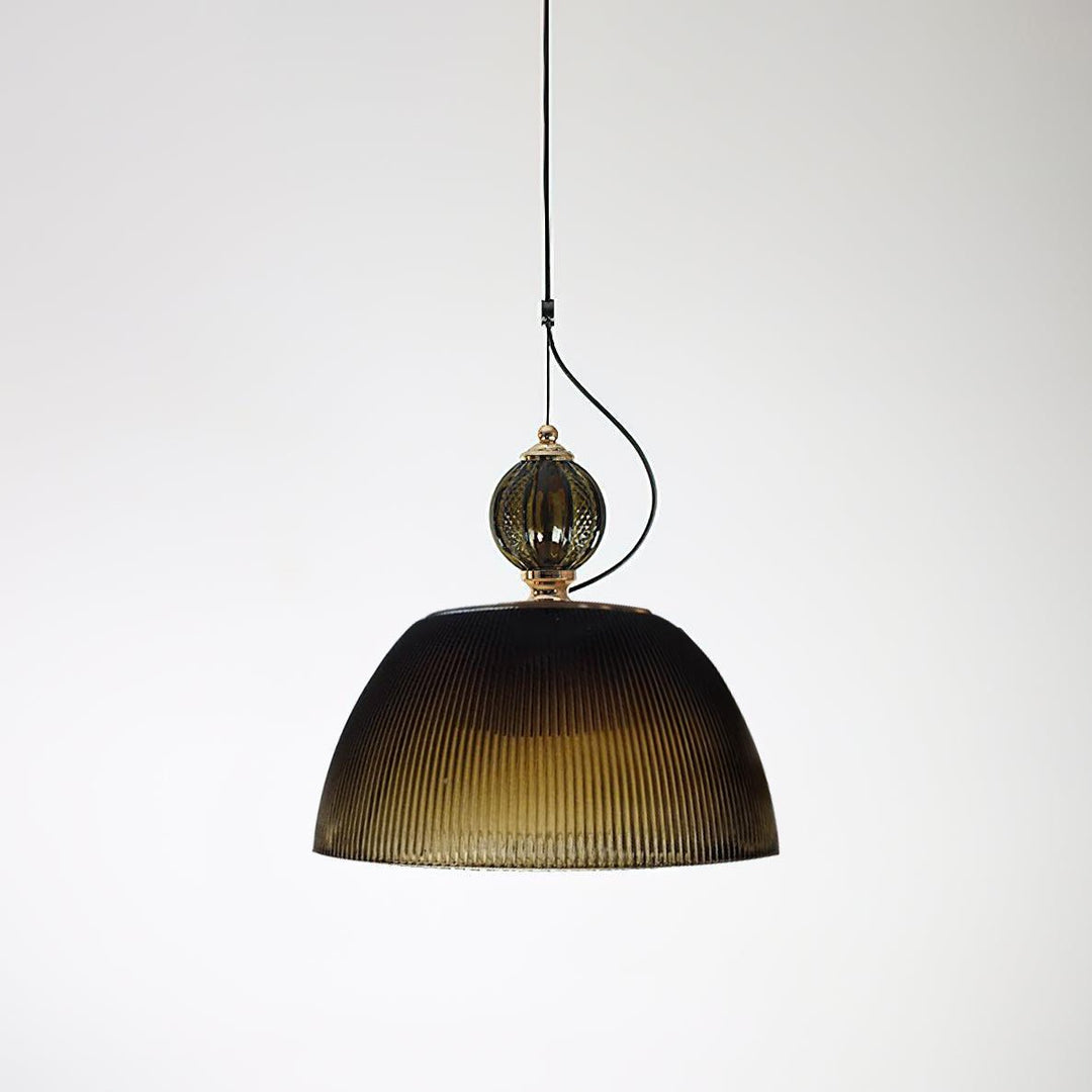 Lampa wisząca z szklaną misą