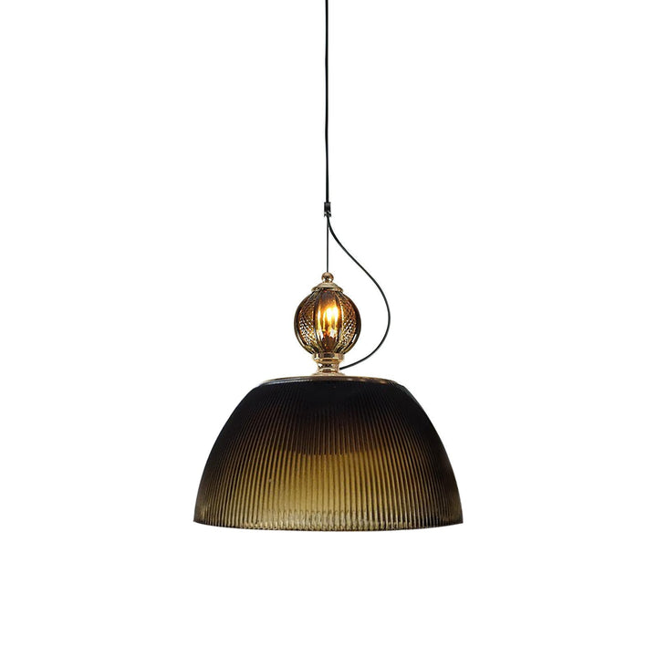Lampa wisząca z szklaną misą