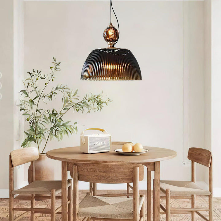 Lampa wisząca z szklaną misą