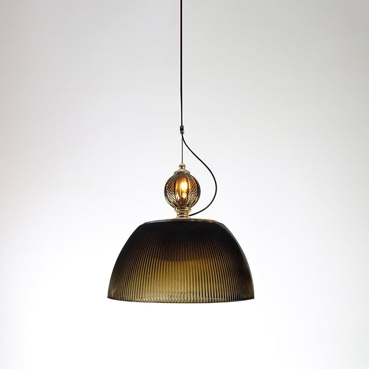 Lampa wisząca z szklaną misą