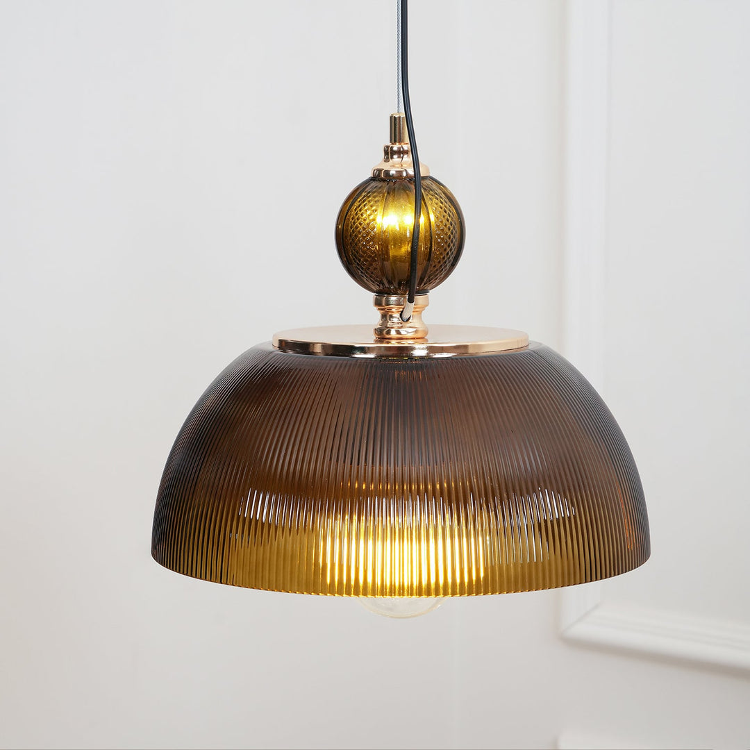 Lampa wisząca z szklaną misą